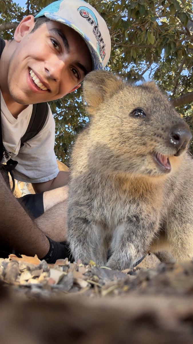 Brandon H. with a Quokka