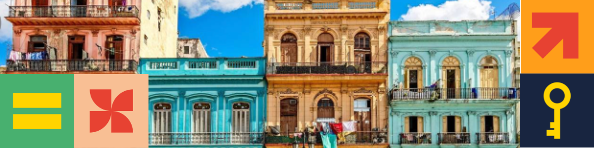 Colourful buildings in Cube