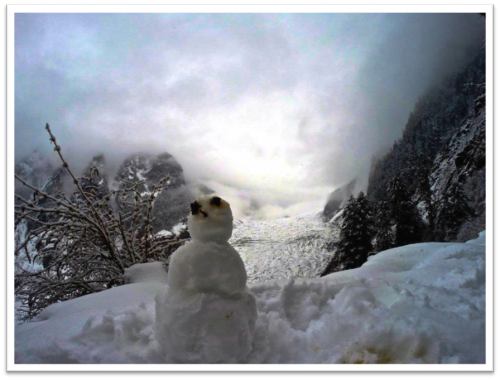 Photo of a little snowman made abroad